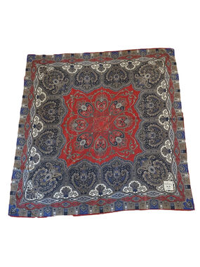 Weill Paris Vintage Paisley Square Silk Scarf